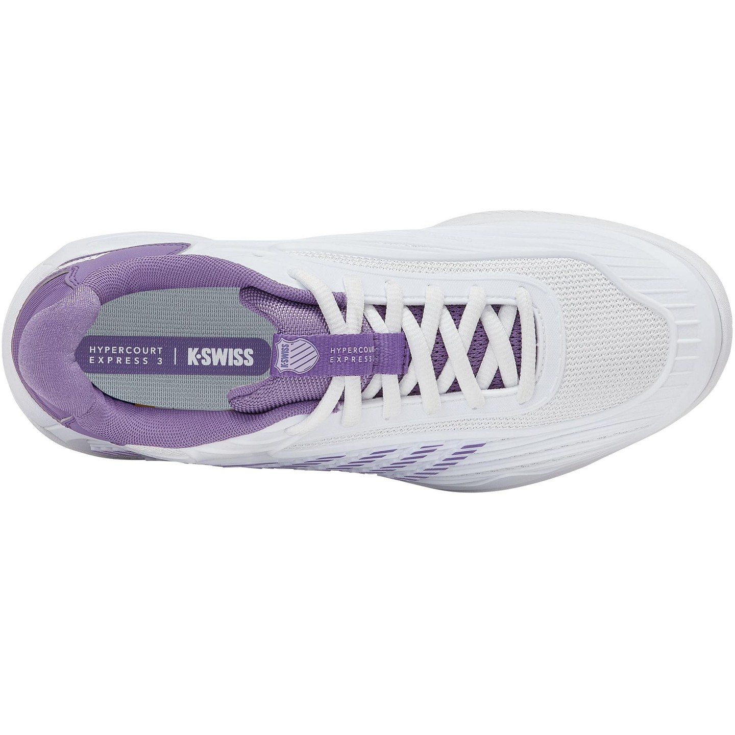 Женские кроссовки K-Swiss Hypercourt Express 3 (White/Purple Haze/Lunar Rock), цвет: Белый — фото 5