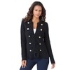 Roaman's Women's Plus Size Military Cardigan Sweater - image 4 of 4