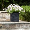 Tierra Verde 14" Citadel Serenity Planter, Self Watering Design with a Removable Plug to Avoid Over Watering, Made From Recycled Materials, Black - 4 of 4