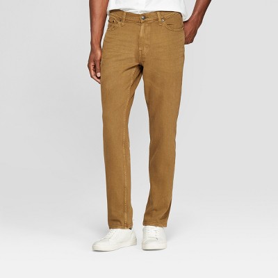 relaxed fit khaki jeans