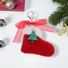 Unique Bargains Christmas Keychain with Double Ring and Lobster Clasp Plush Mesh Metal 1 Pc - 4 of 4
