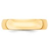 Black Bow Jewelry 2mm to 6mm 10K Yellow Gold Lightweight Half Round Standard Fit Band - 2 of 4