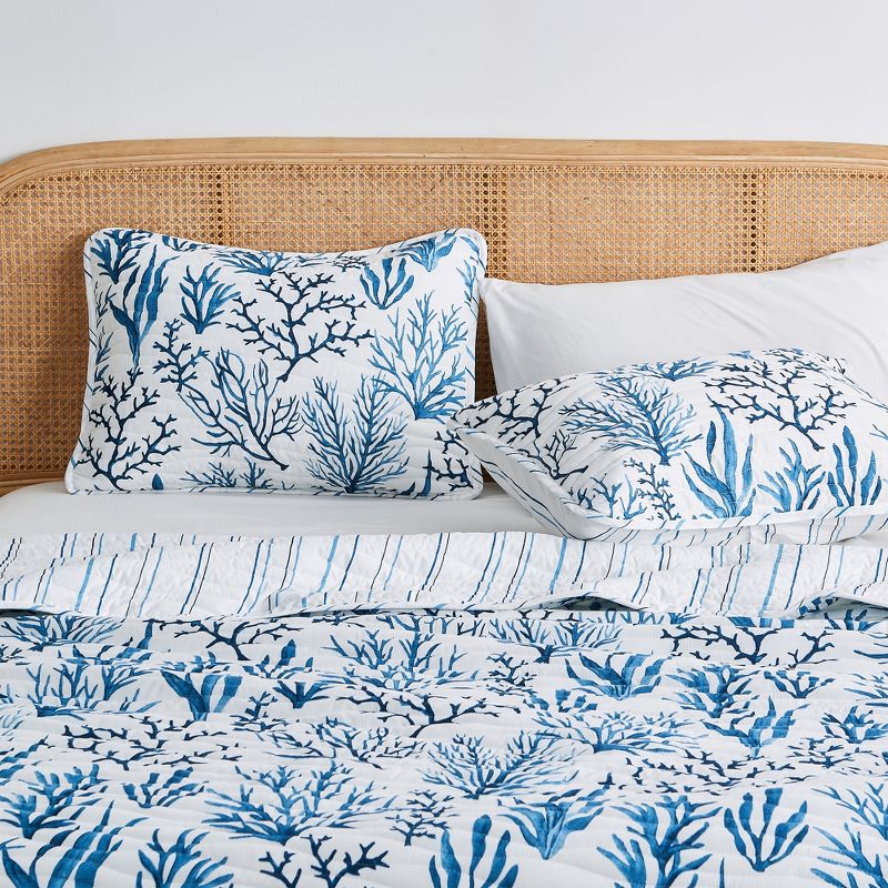 Coastal Inspired Quilted Coverlet Set with Shams, 3 of 7