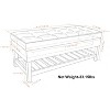 CAVINAS Faux Leather Storage Ottoman Bench,Upholstered Ottoman with Open Slat Bottom Shelf for Living Room,Bedroom - 3 of 4