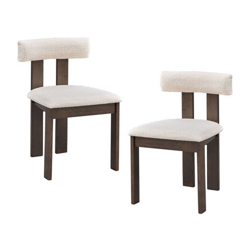 NicBex Dining Chairs Set of 2 Upholstered Chair Boucle Upholstered Kitchen Side Chairs with Open Back for Kitchen - image 1 of 4