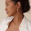 Sterling Silver Oval Hoop Earrings for Women Fashionable, Simple and Trendy Styles, Low Allergy - 2 of 4