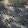 GlasFlength Carpet Tiles 44 Pack 12" Interlocking Deck Tiles, Grain Pattern Waterproof Outdoor Flooring for Patio Balcony, Gray, 12"*12"*0.8" - 2 of 4