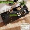 6 Drawer Dresser, 55'' Wide Chest of Drawers with Anti-Tipping Device, Large Wood Nightstand with Storage and Metal Legs for Bedroom, Hallway - 4 of 4