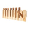 YIYIBYUS Wall-mounted Coat Rack, Wooden Hanger, Wall Coat Rack with 8 Hooks - 3 of 4