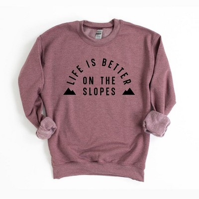 Simply Sage Market Women's Graphic Sweatshirt Better On The Slopes Mountains