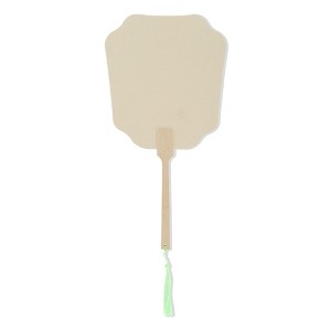Unique Bargains Portable Double-Sided Long Handle Round Flying Fairy Folding Fan 1 Pc - 1 of 4