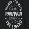 Rerun Island Men's The Man The Myth Pawpaw Long Sleeve Graphic Cotton Sweatshirt Hoodie - Black L - 2 of 3