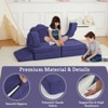 Nasitip 11pcs Modular Kids Play Couch,Sectional Sofa Floor Toddler Couch, Convertible Foam Floor Sofa,Purple/Blue - 2 of 4