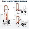 3-in-1 Convertible Hand Truck Dolly – Heavy Duty Steel Dolly Cart with 770 Lb Capacity, 3 Adjustable Positions & Puncture-Proof Wheels - 3 of 4