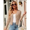 Coolmee Women's Cropped Cardigan Knit ShrugsTops V Neck Button Down Sweaters - 4 of 4