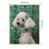 Amanti Art The Floral Adorned Poodle by Mowzu  Framed Canvas Wall Art - 3 of 4