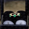 Jewelry Avalanche 20G 14K Gold 3-stone Bezel Set Emerald Nose Hoop, 8mm, May Birthstone - 3 of 4