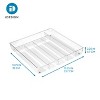 iDESIGN Linus Plastic Divided Drawer Organizer Tray Clear: Utensil Storage, Hand Wash, 14" Depth, 13" Width - 3 of 4