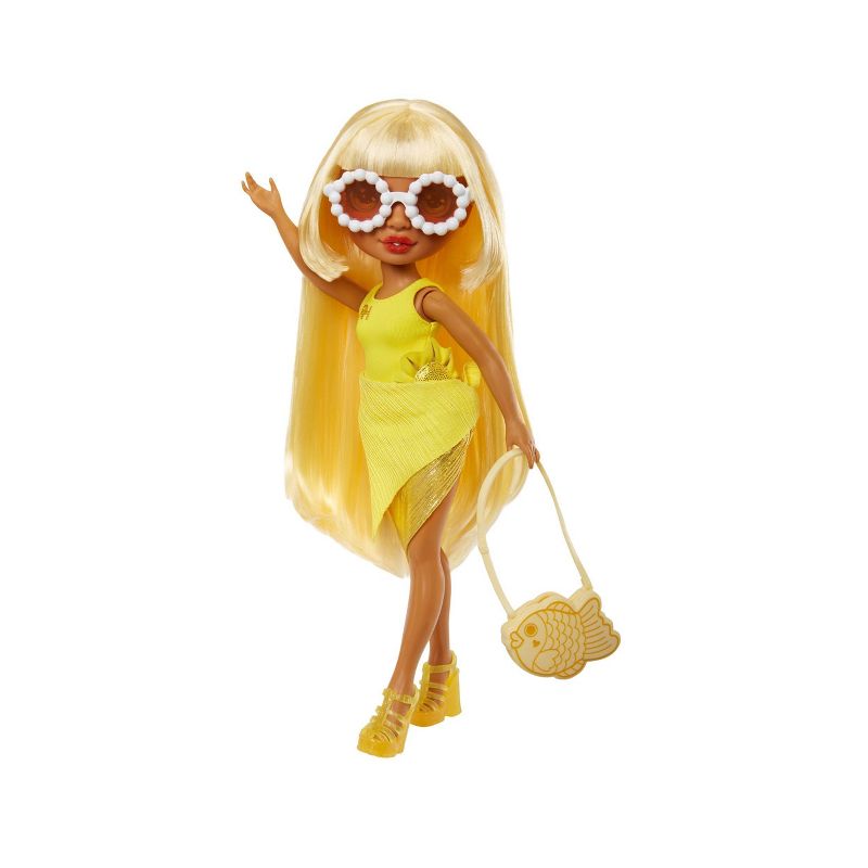 Rainbow High Swim &#38; Style Sunny Yellow 11&#39;&#39; Doll with Shimmery Wrap to Style 10+ Ways, Removable Swimsuit, Sandals, Accessories, 4 of 9
