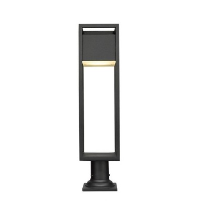 Barwick 29" Tall Black Aluminum LED Outdoor Pier Mount Light