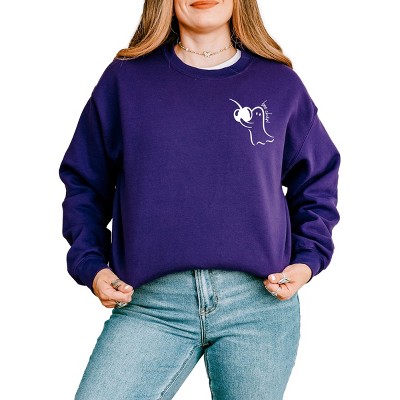 Simply Sage Market Boo Cheri Ghost Sweatshirt - 2XL - Purple