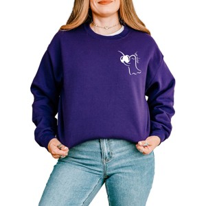 Simply Sage Market Boo Cheri Ghost Sweatshirt - 2XL - Purple - 1 of 4