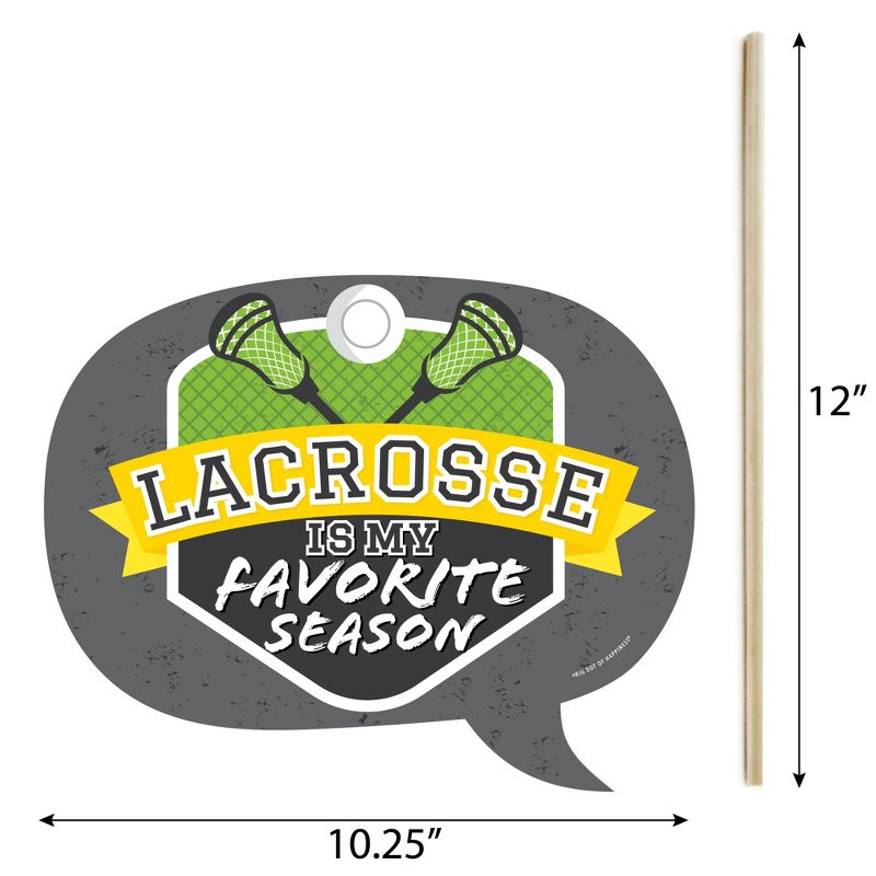 Big Dot of Happiness Funny Lax to the Max Lacrosse Party Photo Booth Props Kit 10 Piece, 5 of 6