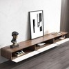 POVISON 63'' Minimalist Floating TV Stand, Modern Wall-Mounted Entertainment Center with 3 Drawers,Media Console,TV Console, Perfect for 55-inch TVs - 3 of 4