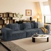 118-Inch 3 Seater Modular Sofa, Flexible Layout Oversized Bed, Sectional Sofa with Cloud Corduroy Velvet Fabric and Foam Filling-Baofuwish - 2 of 4