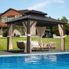 Outdoor Patio Gazebo - Aluminum Alloy + Iron Plate, Aluminum Double Roof Eaves, 10x12FT - 2 of 4