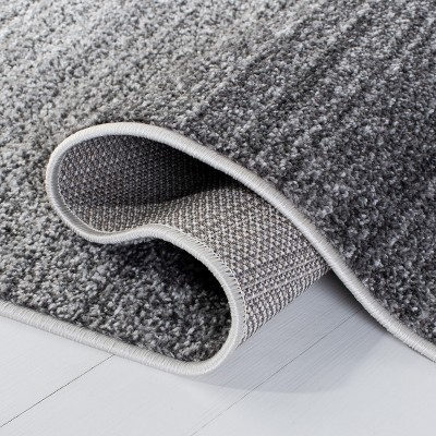 Grey and Ivory Ombre Hand-knotted Synthetic Area Rug