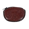 CTM Women's Leather Embossed Coin Purse - 3 of 4