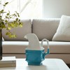 Ceramic Vase - Modern Decorative Pitcher Style Flower Holder for Home, Office, Bedroom, or Living Room - Casual Home Accent Piece - 13" Blue & White - 2 of 4
