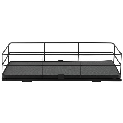 Organize It All 9"x19.7" Slide Out Shelf Organizer: Steel Kitchen Cabinet Storage, Black, 4.5" Height, 12.13 lbs — фото 2