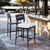 Christopher Knight Home Snow Outdoor Aluminum 29.5" Armless Barstool with Removable Sunbrella Cushion(Set of 2) - 2 of 4
