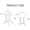 Folding 18in Bar Stool - Portable w/Handle, 600Lbs Capacity & Anti-Slip Feet for Kitchen Indoor Outdoor - 4 of 4