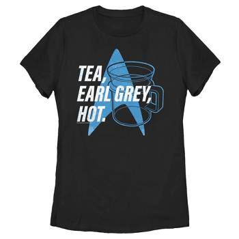 Women's Star Trek: The Next Generation Cup Of Tea Earl Grey Hot, Captain Picard T-Shirt