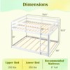 Costway Full Over Full Bunk Bed with Full-length Guardrails & Integrated Ladder Gray/White - 3 of 4