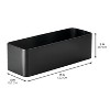 mDesign 3-Roll Steel Toilet Paper Storage Holder Matte Black (25983) - 2 of 4