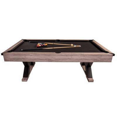 Kirkwood 90" Pool Table - Antique Gray Finish with Rustic, Modern Design with K-Leg Construction