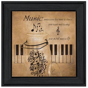 "Music" By Robin-Lee Vieira, Ready to Hang Framed Print, Black Frame - 1 of 4