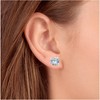 Pompeii3 4 Ct TW Round Moissanite Screw Back Studs 14k White Gold - 3 of 4