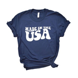 Simply Sage Market Women's Made In The USA Wavy Short Sleeve Graphic Tee - 1 of 2