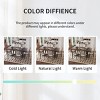 7-Piece Extendable Dining Table Set with 60–78in Removable Leaf and Linen Upholstered Chairs for Rustic Farmhouse Dining Room-Cuddlewood - 2 of 4