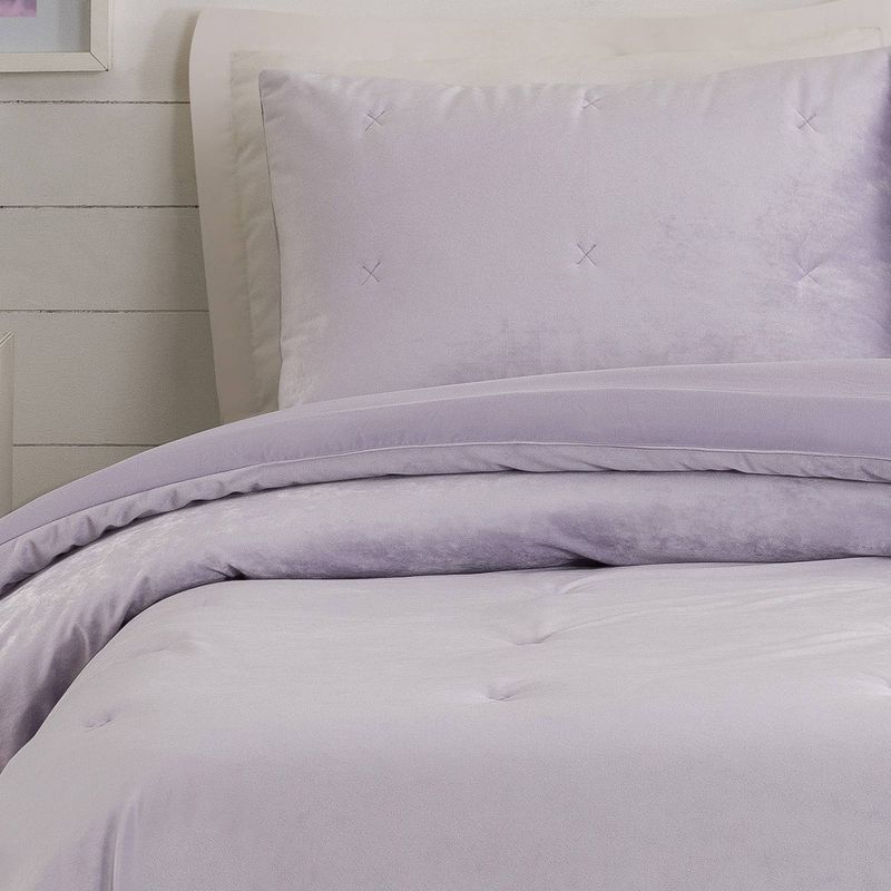 Teen Luxe Velvet Comforter Set Light Purple - Makers Collective, 1 of 5