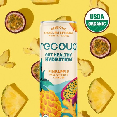 Recoup Pineapple Passionfruit Ginger Sparkling Hydration - 12 fl oz