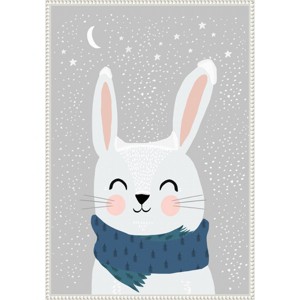 Amanti Art 23"x33" Snow Bunny by Treechild Framed Canvas Wall Art Print - 1 of 4