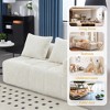 64.2" Chenille Minimalist Loveseat Sofa with Sleeper & Deep Seat - 4 of 4