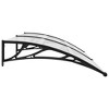 vidaXL Door Canopy Black 78.7"x39.4" PC - 4 of 4