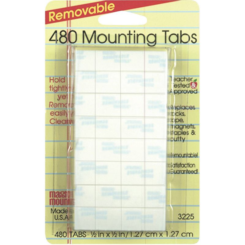 3pk 480 per pack 0.5&#34; x 0.5&#34; Removable Tabs  - Magic Mounts, 2 of 3